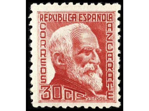 **/* ESPAÑA. Ed. 686t y 686its. 30 cts. rosa SIN PIE DE IMPR