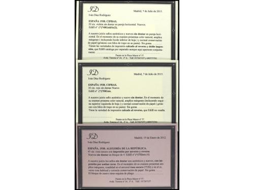 ESPAÑA. Ed. 745... LOTE de VARIEDADES de Cifras y Matrona, p