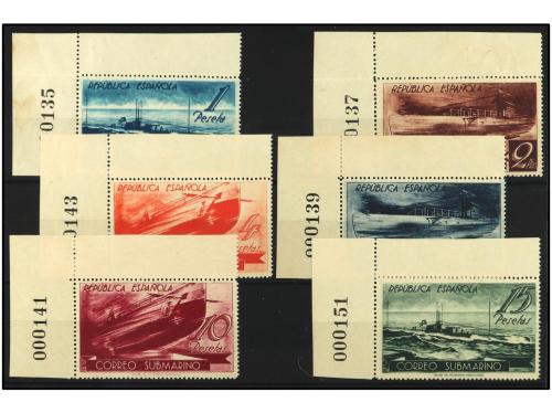 ** ESPAÑA. Ed. 775/80. SERIE COMPLETA con esquina de pliego.