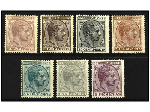 * ESPAÑA. Ed. 190, 192/3 y 195/8. 7 Valores diferentes. Raro