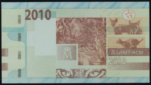 JUAN CARLOS I. Billete Demostración. Lince ibérico. 2010. Bi