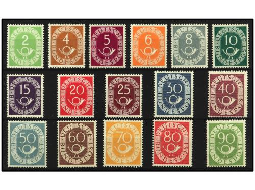 ** ALEMANIA OCCIDENTAL. Yv. 9/24. SERIE COMPLETA. Los seis ú