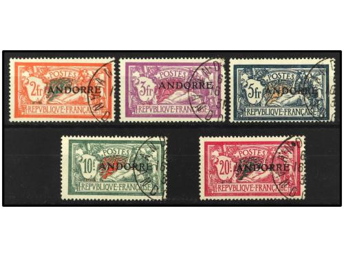 ° COLONIAS FRANCESAS. Yv. 19/23. ANDORRA. Final de serie. Va