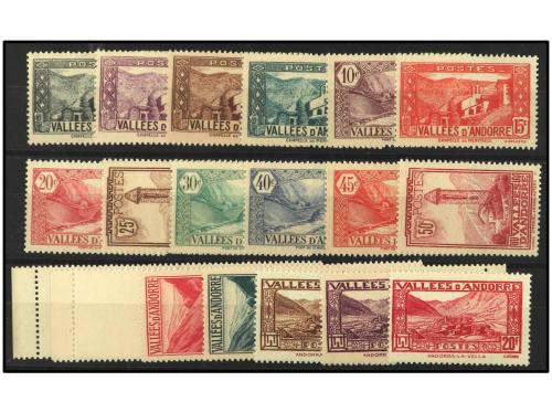 */° COLONIAS FRANCESAS. Yv. 24/45. ANDORRA. SERIE COMPLETA. 