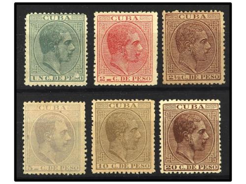 */(*) COLONIAS ESPAÑOLAS: CUBA. Ed. 68/73 y 89/105. 2 SERIES