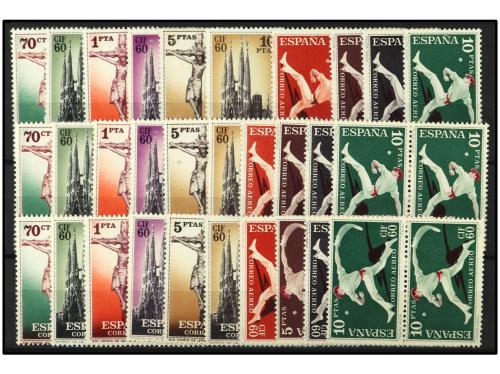 ** ESPAÑA. Ed. 1196/8(9), 1200/5(9) y 1280/9(10). ESTADISTIC