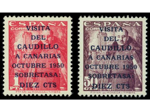 ** ESPAÑA. Ed. 1088he/9he. CAUDILLO A CANARIAS. SERIE COMPLE
