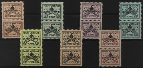 ** VATICANO. Yv. 85A/G(2). SERIE COMPLETA en parejas vertica