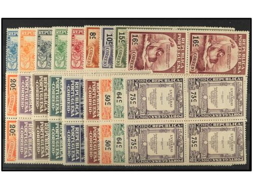 ** PORTUGAL. Ed. 299/329(4). SERIE COMPLETA en bloque de 4. 