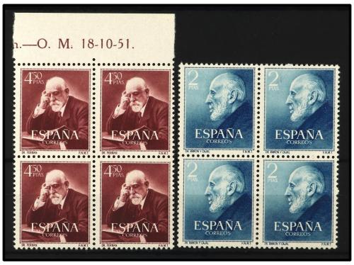 ** ESPAÑA. Ed. 1119/20(4). CAJAL Y FERRÁN. SERIE COMPLETA en