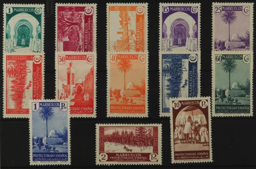 * COLONIAS ESPAÑOLAS: MARRUECOS. Ed. 148/60. SERIE COMPLETA.