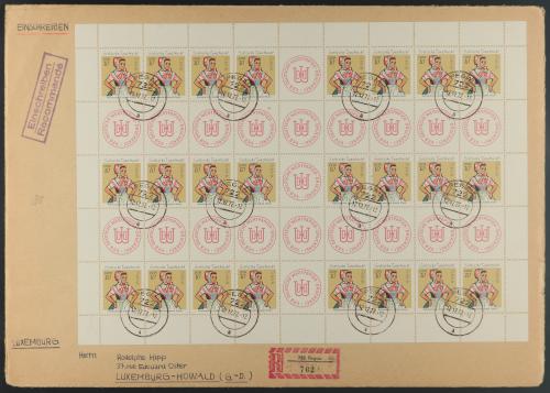 ✉ ALEMANIA ORIENTAL. Mi. A12A y A13A. 1972. 2 Pliegos comple