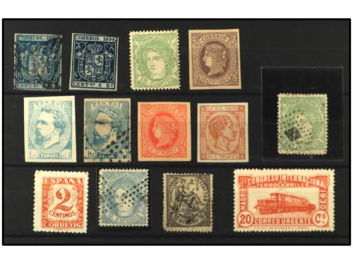 **/(*)/° ESPAÑA. FALSOS FILATÉLICOS. Lote de 60 piezas aprox