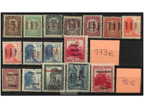 ** COLONIAS ESPAÑOLAS: TANGER. 1938-1939. Conjunto de series