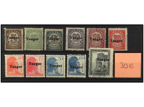** COLONIAS ESPAÑOLAS: TANGER. 1938-1939. Conjunto de series