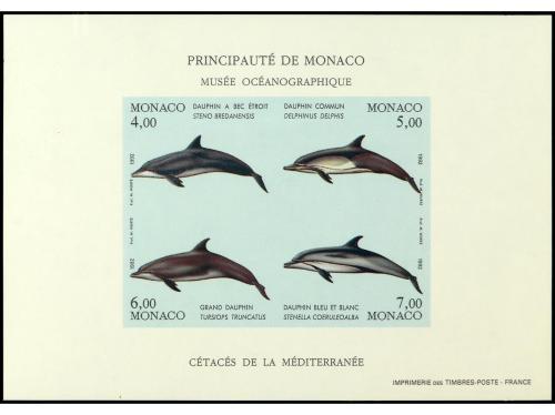 ** MONACO. Yv. HB.56a, 59a y 62a. CETÁCEOS. 3 HB. SIN DENTAR