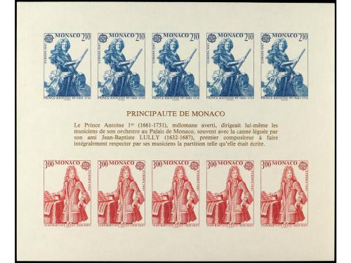 ** MONACO. Yv. HB.30a y 46a. 2 HB. SIN DENTAR. LUJO. Yvert 8