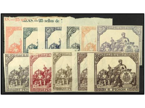 COLONIAS ESPAÑOLAS: CUBA. Ed. Forbin 23/33. FISCALES. 1884-1