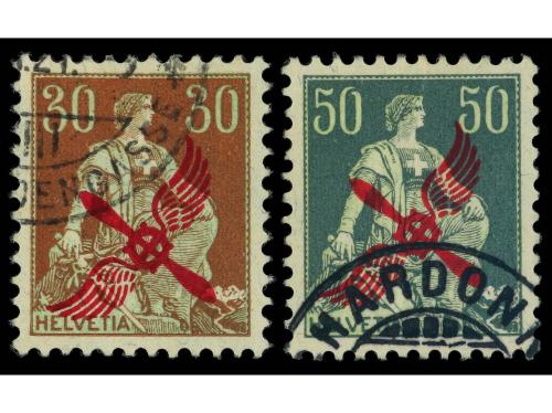 ° SUIZA. Yv. Av.1/2. SERIE COMPLETA. MUY BONITA. RARA. A EXA