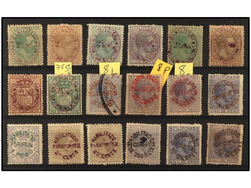 COLONIAS ESPAÑOLAS: FILIPINAS. Ed. 66S... 2 Fichas con 39 se