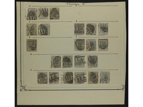 ° GRAN BRETAÑA. 6 p. gris oliva (1873-1878). Estudio con 131