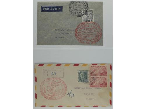 HISTORIA POSTAL. 1947-1951. CORREO AÉREO. 10 Sobres con dive