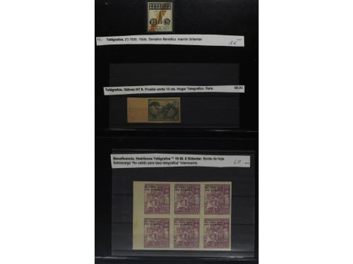 **/*/(*) ESPAÑA: TELEGRAFOS. Hojas clasificadoras conteniend