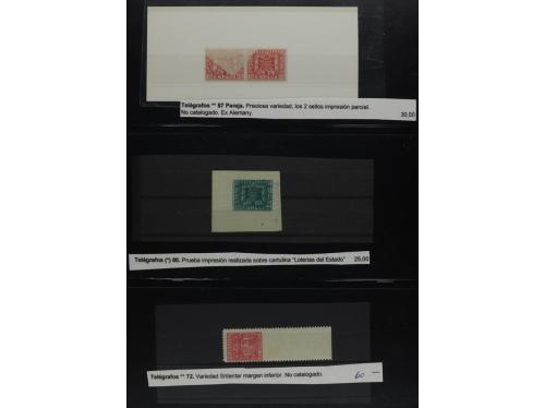 **/*/(*) ESPAÑA: TELEGRAFOS. Hojas clasificadoras conteniend