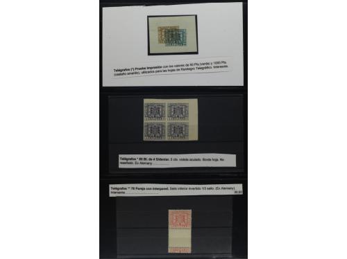 **/*/(*) ESPAÑA: TELEGRAFOS. Hojas clasificadoras conteniend