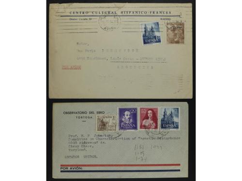 HISTORIA POSTAL. 1952-1954. Lote de 5 sobres y 1 tarjeta. Cu