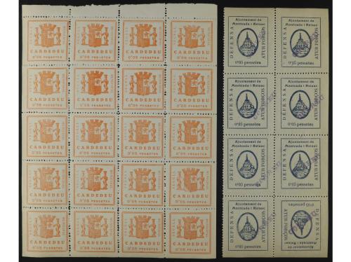 ESPAÑA GUERRA CIVIL. CARDEDEU. Hojas de clasificador con sel