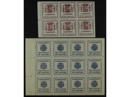 ESPAÑA GUERRA CIVIL. CARDEDEU. Hojas de clasificador con sel