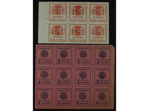 ESPAÑA GUERRA CIVIL. CARDEDEU. Hojas de clasificador con sel