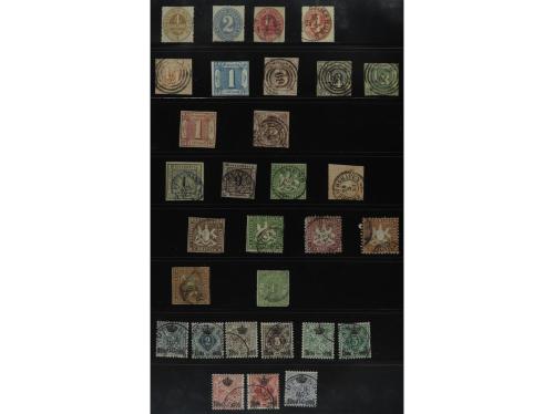 */(*)/° ALEMANIA ANTIGUOS ESTADOS. Pequeña colección en hoja