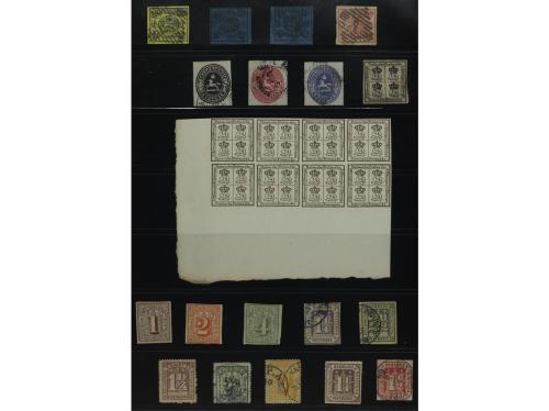 */(*)/° ALEMANIA ANTIGUOS ESTADOS. Pequeña colección en hoja