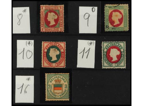 */(*)/° COLONIAS INGLESAS. HELIGOLAND. 2 Fichas conteniendo 