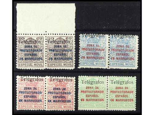 ** COLONIAS ESPAÑOLAS: MARRUECOS. Ed. T.41E/H(2). TELÉGRAFOS