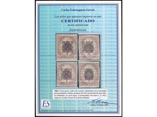 **/* COLONIAS ESPAÑOLAS: CUBA. FISCALES. 1883. RECIBOS Y CUE