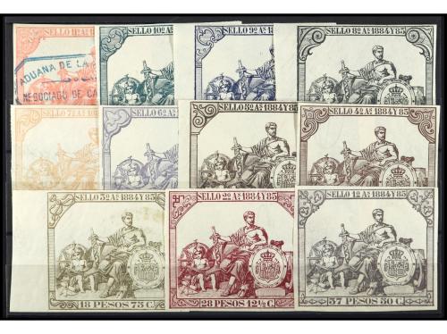 COLONIAS ESPAÑOLAS: CUBA. Ed. Forbin 23/33. FISCALES. 1884-