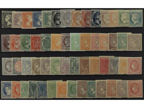 (*) ESPAÑA. FALSOS FILATÉLICOS. Lote de 112 piezas. Todas po