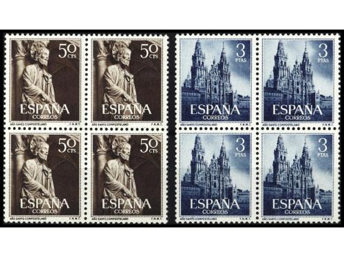 ** ESPAÑA. Ed. 1130/1(4). AÑO SANTO. SERIE COMPLETA en bloqu