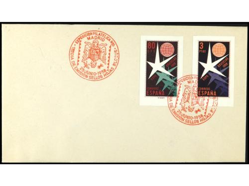 ✉ ESPAÑA. Ed. 1222/3 y SH1222/3. Juego de HB. y serie proced