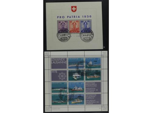 ° SUIZA. 1936... Lote de 22 HB. diferentes mataselladas. Hay