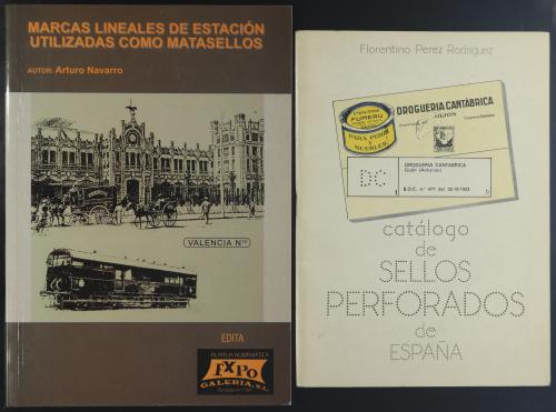 BIBLIOGRAFÍA. 4 LIBROS: CATÁLOGO DE SELLOS PERFORADOS DE ESP