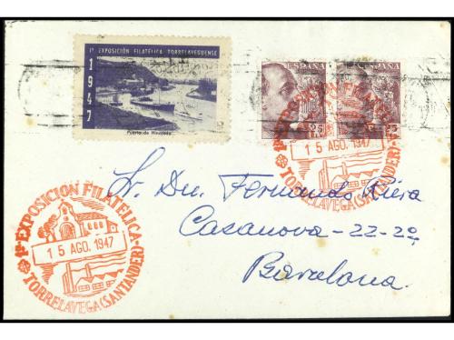 HISTORIA POSTAL. 1939 y 1947. 3 Cartas: una con membrete HIS