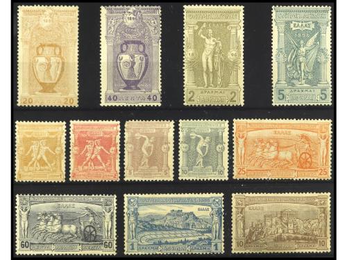 (**) GRECIA. Yv. 101/12. SERIE COMPLETA con goma alterada. B