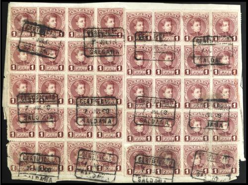 HISTORIA POSTAL. 1873-1952. Lote de 7 cartas y 3 grandes fra