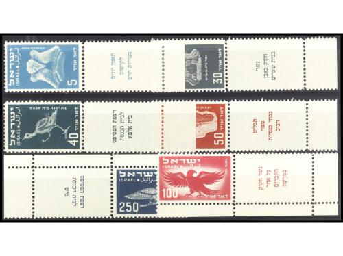 ** ISRAEL. Yv. Av.1/6. SERIE COMPLETA con TAB. PRECIOSA. Yve