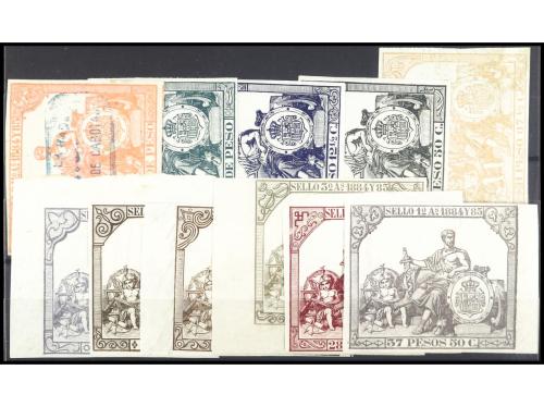 COLONIAS ESPAÑOLAS: CUBA. Ed. Forbin 23/33. FISCALES. 1884-8