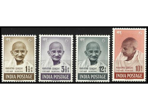 ** INDIA. Yv. 3/6. SERIE COMPLETA. RARA. OCASIÓN. Yvert 250&euro;